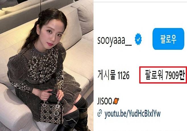 Jisoo de BLACKPINK : la star Instagram la plus suivie parmi les actrices coréennes