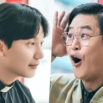 Kim Nam Gil et Kim Sung Kyun s’amusent dans une scène parodique de ‘The Fiery Priest 2’